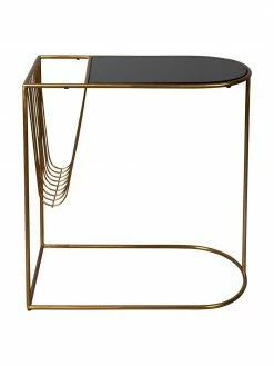 Dutchbone Table d'appoint en métal avec porte-revues Eileen, larg. 51 x prof. 32 cm -furniture Soldes Table dappoint en metal avec porte revues Eileen 3