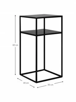 Table d'appoint en métal, noire Tensio, larg. 30 x prof. 30 cm -furniture Soldes Table dappoint en metal noire Tensio 2