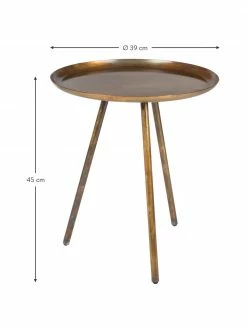 Table d'appoint en m&eacute;tal, ronde Frost, Ø 39 x haut. 45 cm -furniture Soldes Table dappoint en metal ronde Frost 2