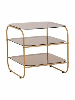 Hübsch Table d'appoint en verre couleur ambrée Echo, larg. 41 x haut. 42 cmDisponibilité limitée