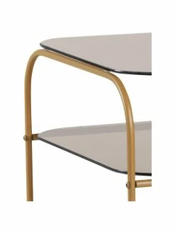 Hübsch Table d'appoint en verre couleur ambrée Echo, larg. 41 x haut. 42 cmDisponibilité limitée 8 Hübsch Table d'appoint en verre couleur ambrée Echo, larg. 41 x haut. 42 cmDisponibilité limitée -furniture Soldes Table dappoint en verre couleur ambree Echo 3