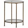Table d'appoint en verre finition antiquaire Goddess, Ø 46 x haut. 61 cm