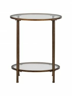 Table d'appoint en verre finition antiquaire Goddess, Ø 46 x haut. 61 cm 9 Table d'appoint en verre finition antiquaire Goddess, Ø 46 x haut. 61 cm -furniture Soldes Table dappoint en verre finition antiquaire Goddess 3