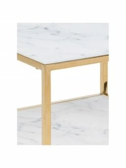 Table d'appoint en verre marbré Aruba, larg. 40 x haut. 51 cm -furniture Soldes Table dappoint en verre marbre Aruba 5