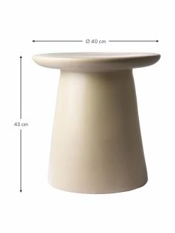 HKliving Table d'appoint grès beige Dunstan, Ø 40 x haut. 43 cm -furniture Soldes Table dappoint gres beige Dunstan 3