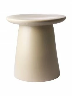 HKliving Table d'appoint grès beige Dunstan, Ø 40 x haut. 43 cm -furniture Soldes Table dappoint gres beige Dunstan 4