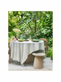 HKliving Table d'appoint grès beige Dunstan, Ø 40 x haut. 43 cm -furniture Soldes Table dappoint gres beige Dunstan 5