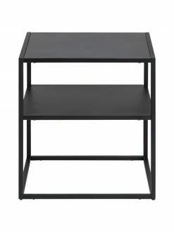 Westwing Collection Table d'appoint industrielle en m&eacute;tal noir avec tablette Neptun, larg. 45 x prof. 40 cm -furniture Soldes Table dappoint industrielle en metal noir avec tablette Neptun 4