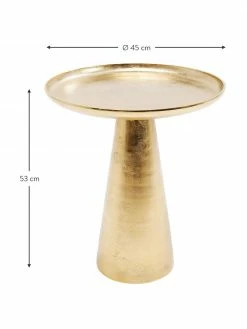 Kare Design Table d'appoint laitonné Uno, Ø 45 x haut. 53 cmSeulement 1 produit disponible -furniture Soldes Table dappoint laitonne Uno 2