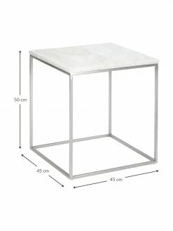 Westwing Collection Table d'appoint marbre Alys, larg. 45 x haut. 50 cm 8 Westwing Collection Table d'appoint marbre Alys, larg. 45 x haut. 50 cm -furniture Soldes Table dappoint marbre Alys 14