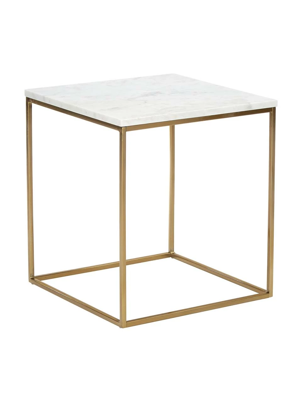 Westwing Collection Table d'appoint marbre Alys, larg. 45 x haut. 50 cm 1 Westwing Collection Table d'appoint marbre Alys, larg. 45 x haut. 50 cm