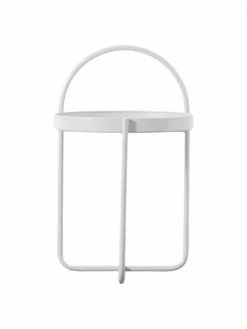Table d'appoint métal blanc Melbury, Ø 40 x haut. 66 cm
