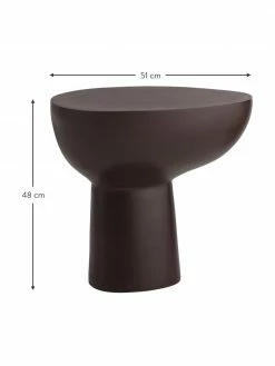 Table d'appoint métal brun Miblo, larg. 51 x haut. 48 cm -furniture Soldes Table dappoint metal brun Miblo 2