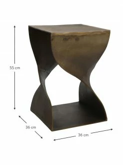 Table d'appoint métal finition bronze Twist, larg. 36 x haut. 55 cm -furniture Soldes Table dappoint metal finition bronze Twist 2