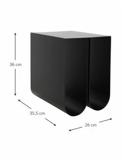 Table d'appoint métal noir Curved, larg. 26 x long. 36 cmSeulement 1 produit disponible -furniture Soldes Table dappoint metal noir Curved 2