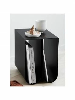 Table d'appoint métal noir Curved, larg. 26 x long. 36 cmSeulement 1 produit disponible -furniture Soldes Table dappoint metal noir Curved 4