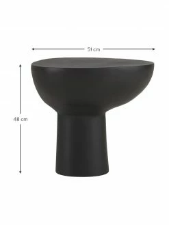 Table d'appoint métal noir Miblo, larg. 51 x haut. 48 cm -furniture Soldes Table dappoint metal noir Miblo 2