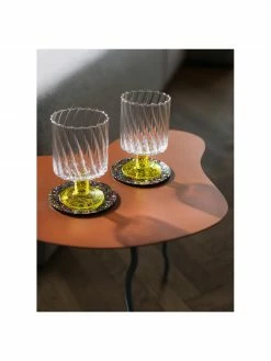 &k amsterdam Table d'appoint métal orange Squiggle, larg. 34 x long. 35 cm -furniture Soldes Table dappoint metal orange Squiggle 3