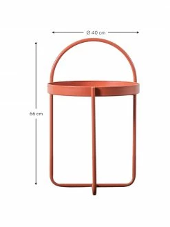 Table d'appoint métal rouge Melbury, Ø 40 x haut. 66 cmDisponibilité limitée -furniture Soldes Table dappoint metal rouge Melbury 2