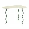 &k amsterdam Table d'appoint m&eacute;tal vert Squiggle, larg. 40 x long. 40 cm