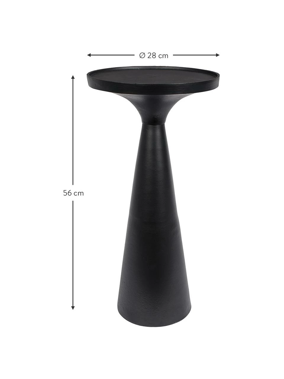 Zuiver Table d'appoint moderne noire Floss, Ø 28 x haut. 56 cm 3 Zuiver Table d'appoint moderne noire Floss, Ø 28 x haut. 56 cm – Image 3