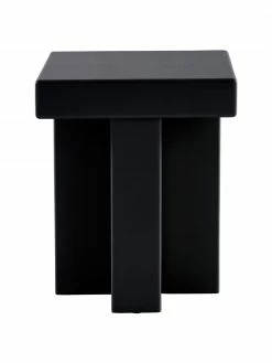 Table d'appoint noir Crozz, larg. 40 x haut. 58 cm -furniture Soldes Table dappoint noir Crozz 2