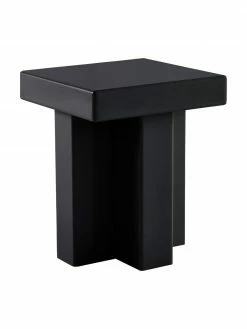 Table d'appoint noir Crozz, larg. 40 x haut. 58 cm