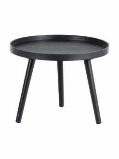 Table d'appoint noire Mesa, Ø 45 cm, Ø 45 x haut. 45 cm