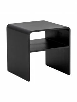 Bloomingville Table d'appoint noire bois d'acacia Hassel, larg. 38 x prof. 38 cm