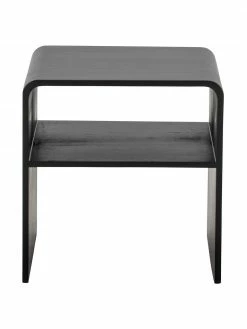 Bloomingville Table d'appoint noire bois d'acacia Hassel, larg. 38 x prof. 38 cm -furniture Soldes Table dappoint noire bois dacacia Hassel 3