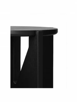 Table d'appoint noire bois de chêne Future, Ø 36 x haut. 42 cm -furniture Soldes Table dappoint noire bois de chene Future 4