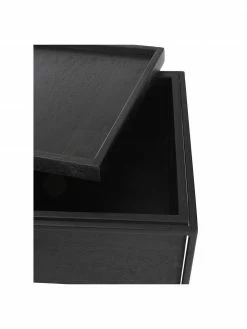 Westwing Collection Table d'appoint noire en bois et métal Theo, larg. 45 x haut. 50 cm 11 Westwing Collection Table d'appoint noire en bois et métal Theo, larg. 45 x haut. 50 cm -furniture Soldes Table dappoint noire en bois et metal Theo 5