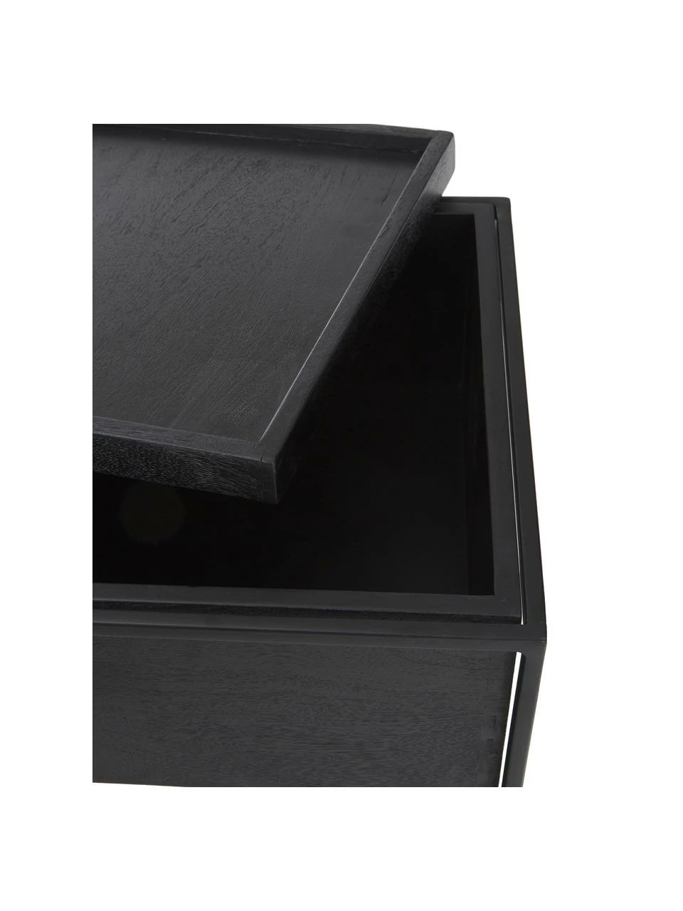 Westwing Collection Table d'appoint noire en bois et métal Theo, larg. 45 x haut. 50 cm 6 Westwing Collection Table d'appoint noire en bois et métal Theo, larg. 45 x haut. 50 cm – Image 6