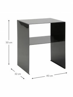 House Doctor Table d'appoint noire en métal Fari, larg. 40 x prof. 32 cm -furniture Soldes Table dappoint noire en metal Fari 2