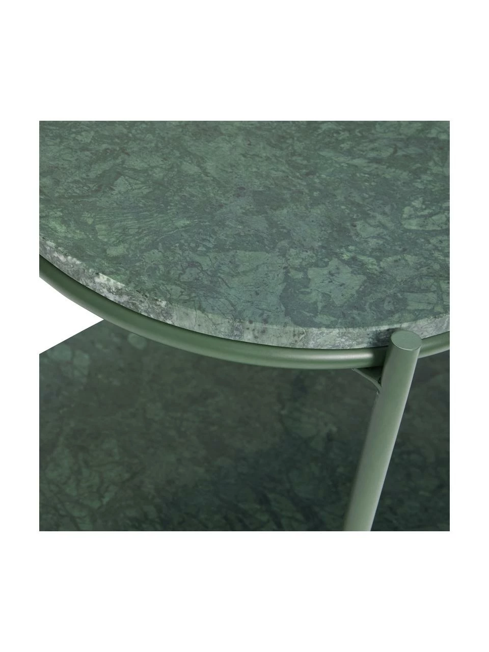 Hübsch Table d'appoint ovale en marbre vert foncé Nusa, larg. 58 x haut. 40 cmDisponibilité limitée 4 Hübsch Table d'appoint ovale en marbre vert foncé Nusa, larg. 58 x haut. 40 cmDisponibilité limitée – Image 4