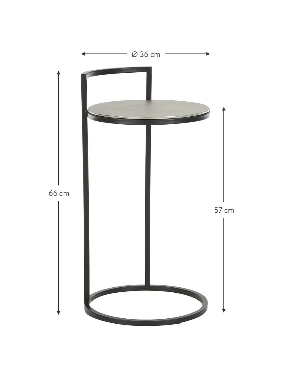 Westwing Collection Table d'appoint ronde Circle, Ø 36 x haut. 66 cm 4 Westwing Collection Table d'appoint ronde Circle, Ø 36 x haut. 66 cm – Image 4