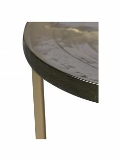 Dutchbone Table d'appoint ronde avec plateau en verre Vidrio, Ø 40 x haut. 45 cm -furniture Soldes Table dappoint ronde avec plateau en verre Vidrio 10