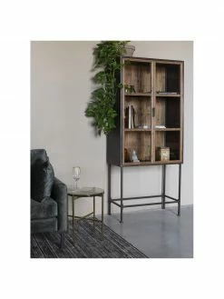 Dutchbone Table d'appoint ronde avec plateau en verre Vidrio, Ø 40 x haut. 45 cm -furniture Soldes Table dappoint ronde avec plateau en verre Vidrio 11