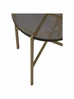 Dutchbone Table d'appoint ronde avec plateau en verre Vidrio, Ø 40 x haut. 45 cm -furniture Soldes Table dappoint ronde avec plateau en verre Vidrio 9