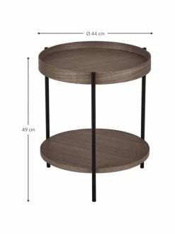 Westwing Collection Table d'appoint ronde avec rangement Renee, Ø 44 x haut. 49 cm -furniture Soldes Table dappoint ronde avec rangement Renee 8