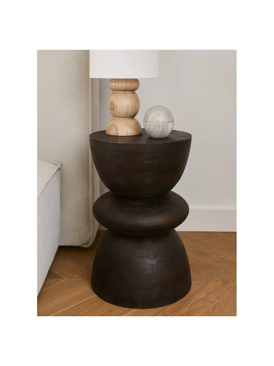 Westwing Collection Table d'appoint ronde bois de manguier Benno, Ø 35 x haut. 50 cm 3 Westwing Collection Table d'appoint ronde bois de manguier Benno, Ø 35 x haut. 50 cm – Image 3