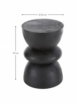 Westwing Collection Table d'appoint ronde bois de manguier Benno, Ø 35 x haut. 50 cm -furniture Soldes Table dappoint ronde bois de manguier Benno 9