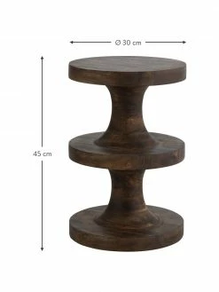 Table d'appoint ronde bois de manguier Retina, Ø 30 x haut. 45 cm 7 Table d'appoint ronde bois de manguier Retina, Ø 30 x haut. 45 cm -furniture Soldes Table dappoint ronde bois de manguier Retina 2