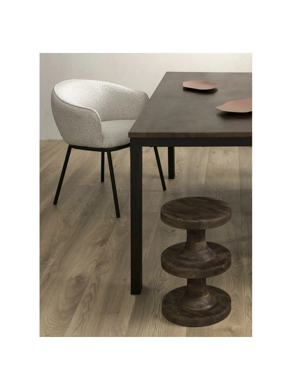 Table d'appoint ronde bois de manguier Retina, Ø 30 x haut. 45 cm 5 Table d'appoint ronde bois de manguier Retina, Ø 30 x haut. 45 cm – Image 5