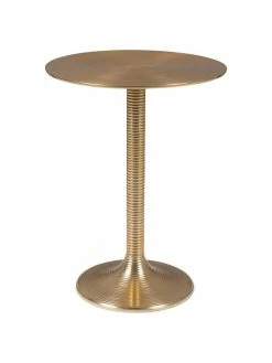 Table d'appoint ronde couleur dorée Hypnotising, Ø 37 x haut. 48 cm