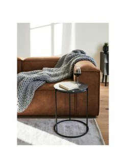 Westwing Collection Table d'appoint ronde en marbre Ella, Ø 40 x haut. 50 cm -furniture Soldes Table dappoint ronde en marbre Ella 8