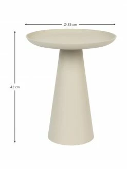 Table d'appoint ronde en métal beige Ringar, Ø 35 x haut. 42 cm -furniture Soldes Table dappoint ronde en metal beige Ringar 2