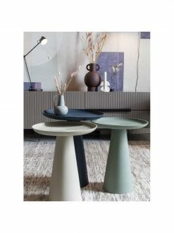 Table d'appoint ronde en métal beige Ringar, Ø 35 x haut. 42 cm -furniture Soldes Table dappoint ronde en metal beige Ringar 3