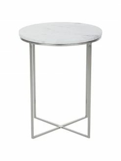 Westwing Collection Table d'appoint ronde marbre Alys, Ø 40 x haut. 50 cm -furniture Soldes Table dappoint ronde marbre Alys 10