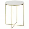 Westwing Collection Table d'appoint ronde marbre Alys, Ø 40 x haut. 50 cm